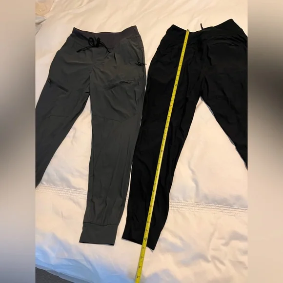 BRAND NEW 2 pairs Black and Gray Athletic Hiking Pants Joggers 5 pockets 28” - Picture 10 of 12